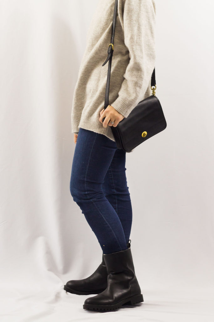Black Boots and a Tan Slouchy Sweater-1