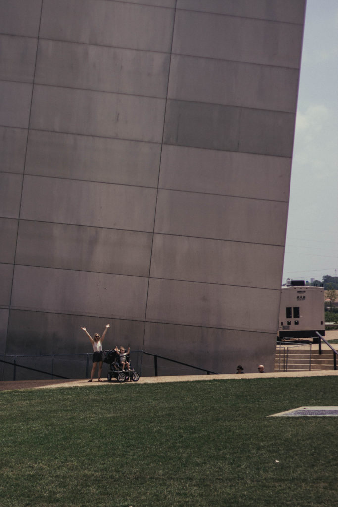 We went to the Arch on a hot, hot day