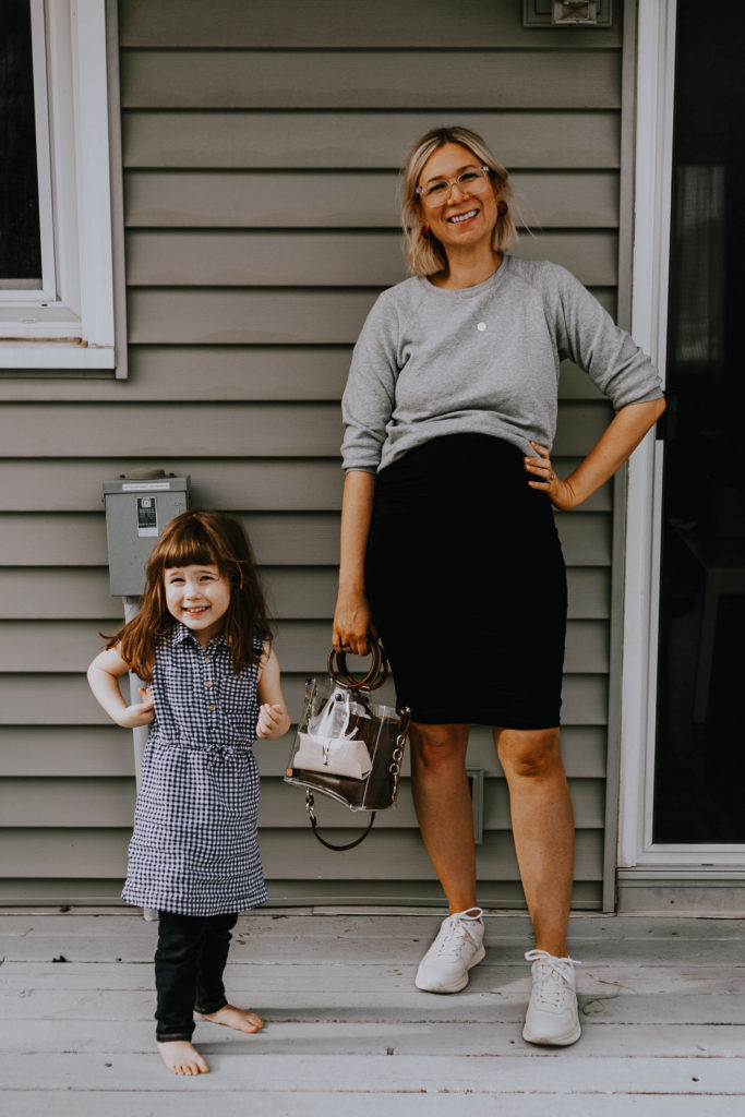 A Week of Dresses: Sweatshirt over Dress