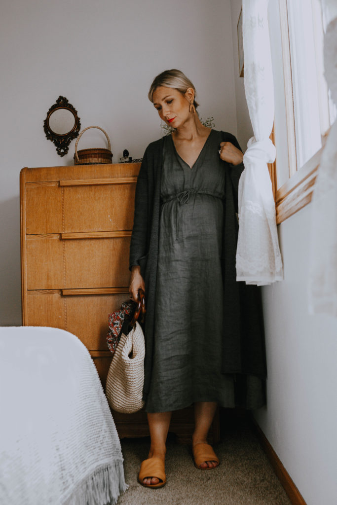 Everlane Sandal Comparison: Brown slide sandals in a nice cognac color