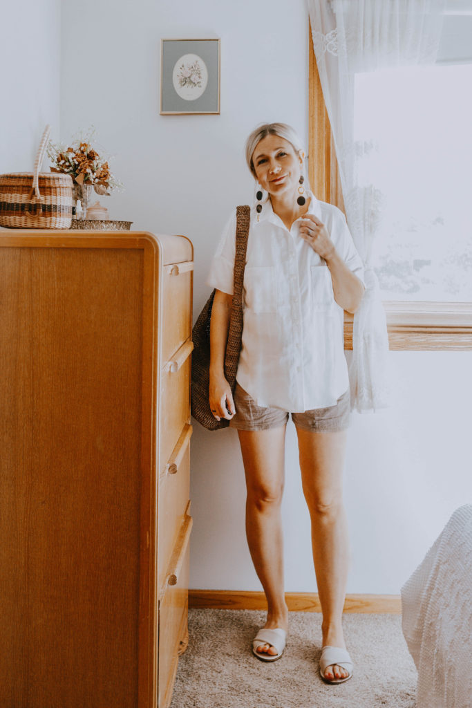 Everlane Sandal Comparison: white crossover sandal