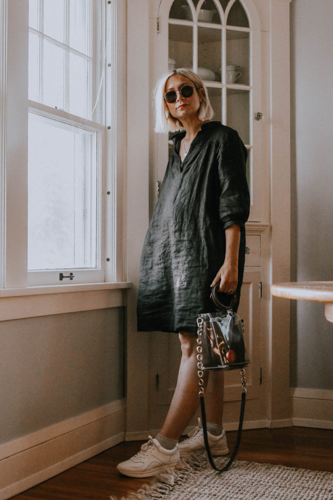  What I Wore: A Week of Dresses. Styling socks with sneakers and a dress