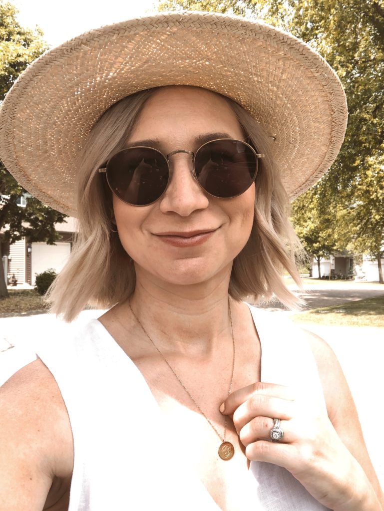 30 Days of Summer Style Day 10: Lack of Color Straw Hat