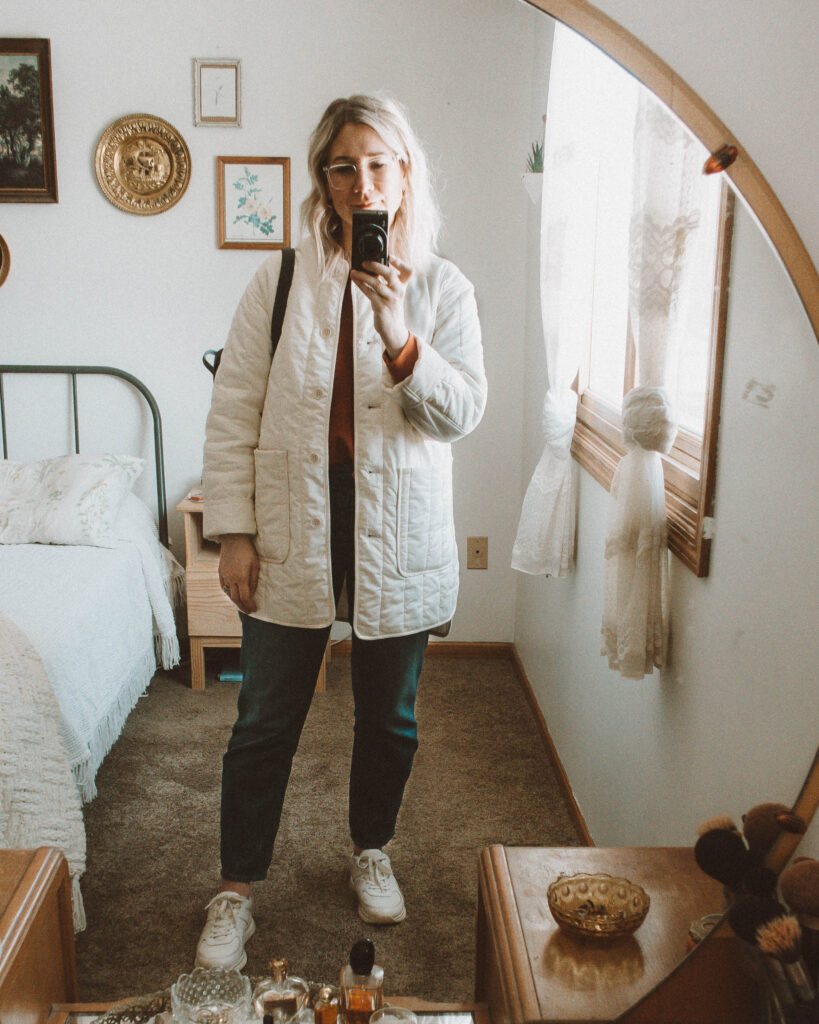 6 Days of Everlane Outerwear: Outfit Ideas + Reviews, Cotton Quilted Jacket