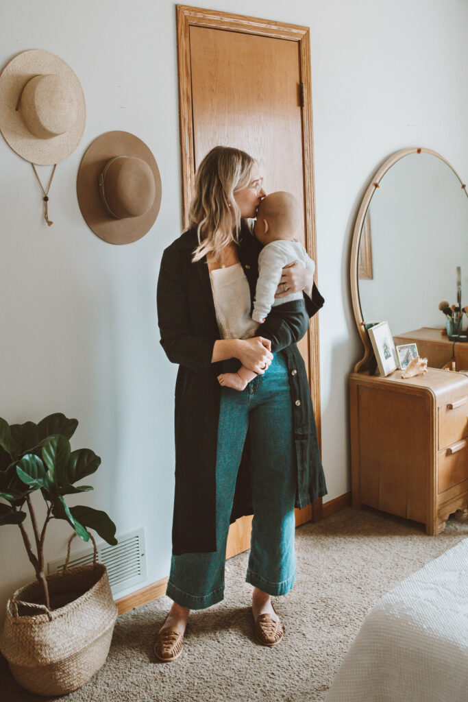 Spring Outfits: Lots of Linen and Flowy Fabrics sugar candy mountain pansy tank top, me and arrow long dress jacket, everlane wide leg crop, nisolo huarache sandals