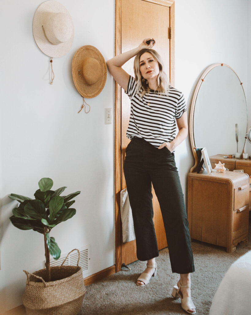 Styling a Basic Tee: 10 Different Outfit Ideas, mott and bow striped tee