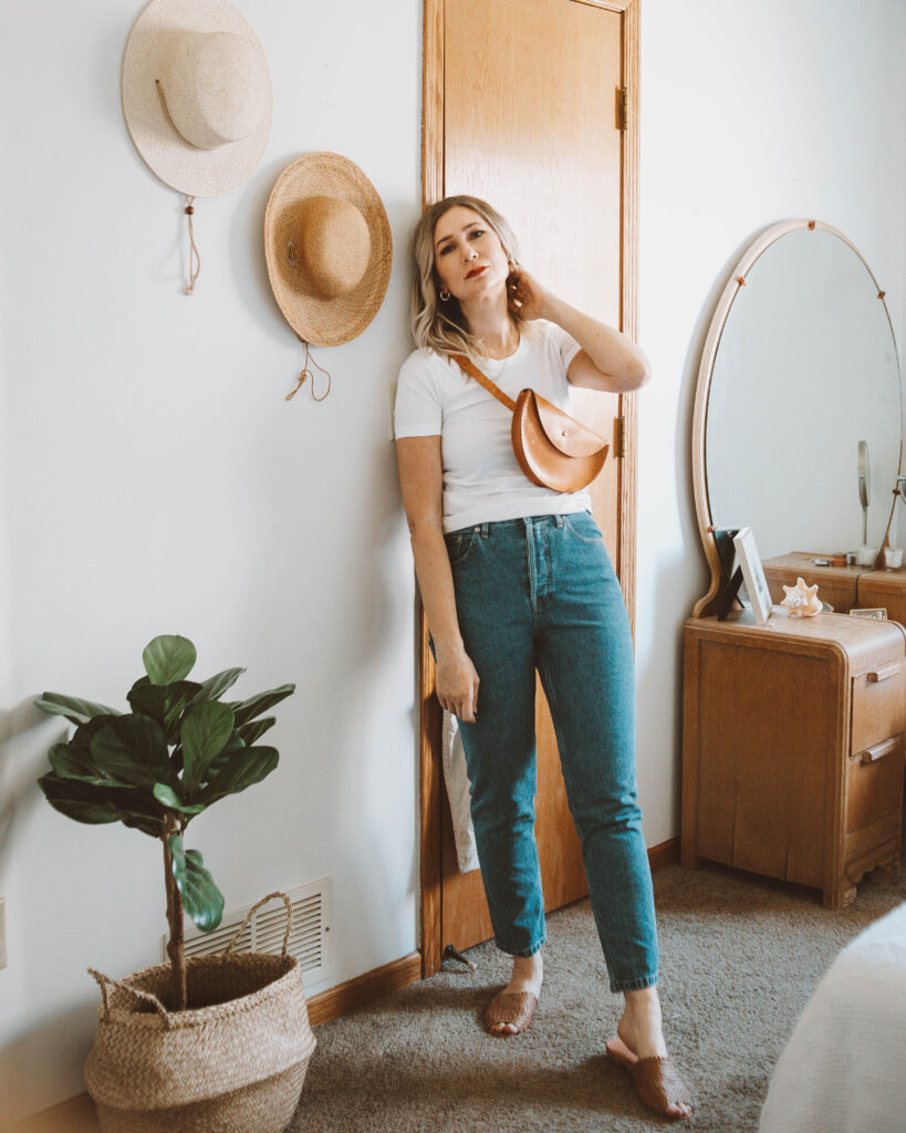 Styling a Basic Tee: 10 Different Outfit Ideas, everlane microrib tee
