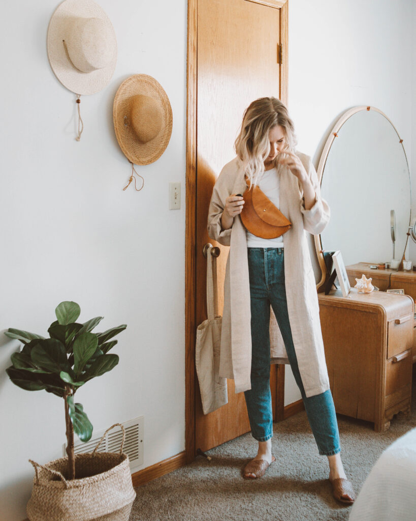 Styling a Basic Tee: 10 Different Outfit Ideas, linen duster